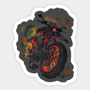 Traditional Monster Bike Sticker